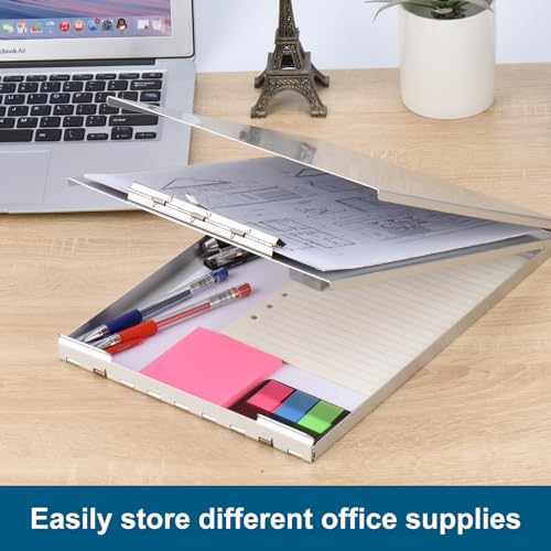 ZCZN Recycled Aluminum Storage Clipboard, Clipboard Box, Form Holder, Suitable for School, Office, Jobsite or Medical Staff, Silver image 6