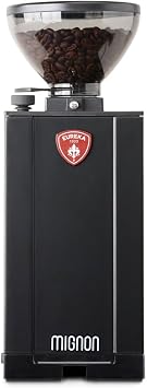 Eureka Mignon Crono Brew Coffee Grinder, 150g, 50mm Steel Burrs, Timer (Black)