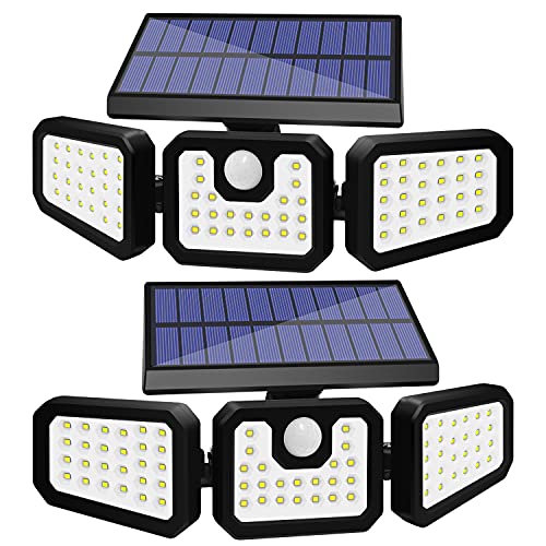 COSITA Solar Motion Sensor Lights, Solar Motion Sensor Light Outdoor with 270Â° Wide Angle, Waterproof Super Bright Solar Flood Lights with 3 Lighting Modes for Front Door, Yard (2 Pack)