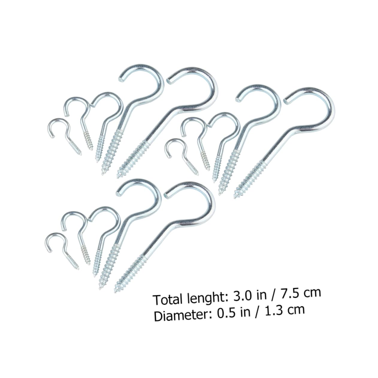 MUCKLILY 15pcs Heavy Duty Hooks Screw Hooks with Design for Hanging Shelves Racks and Plants Sturdy Construction for Maximum Strength and Easy Installation