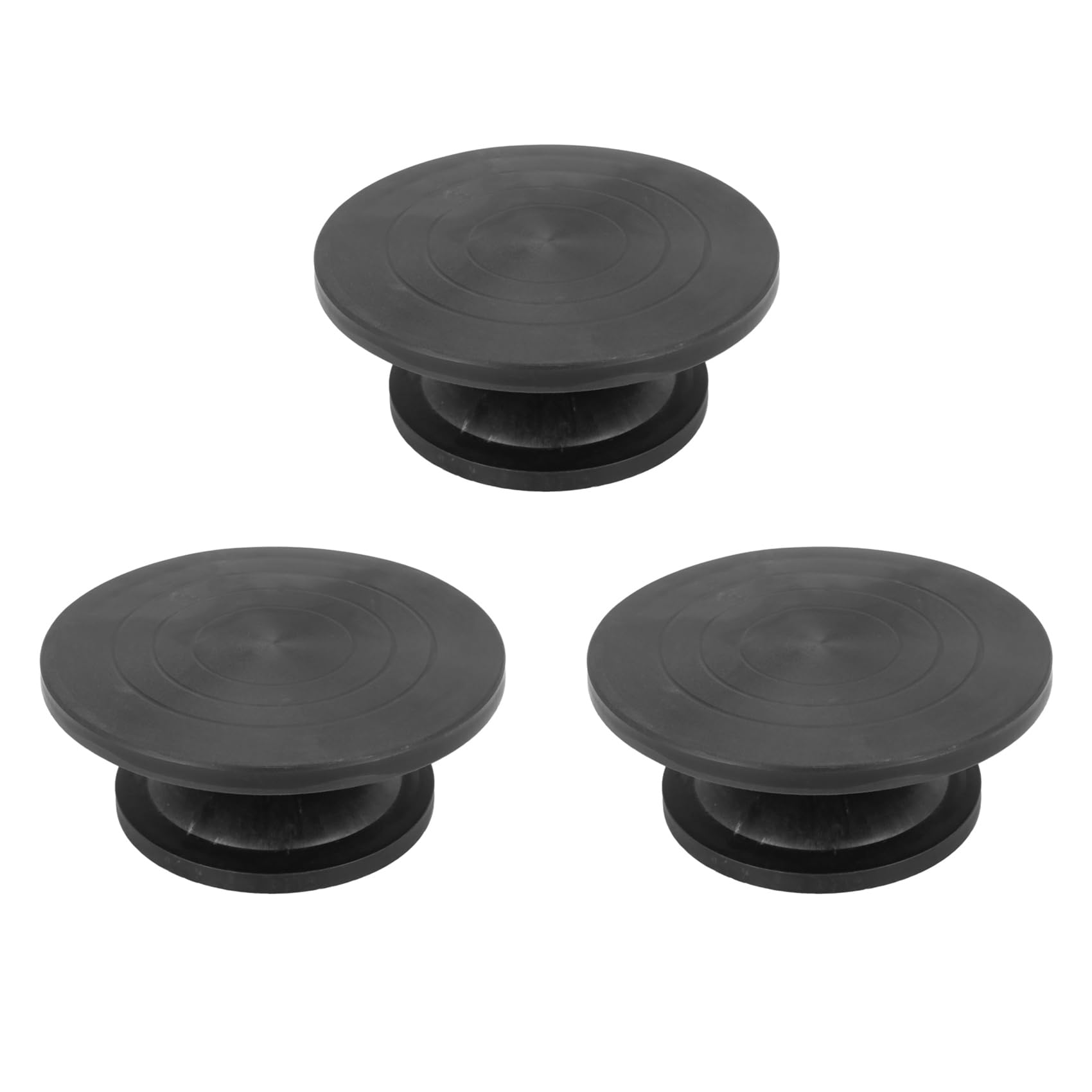 Hndhbfgrt 3pcs 30Cm Pottery Wheel Modelling Platform Sculpting Turntable Model Making Clay Sculpture Tools Round Rotary Black