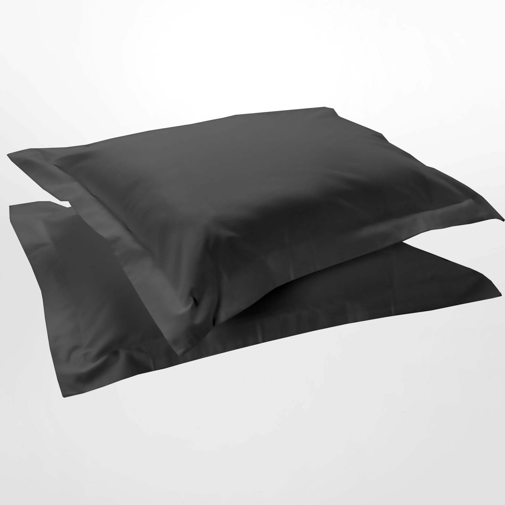 Oxford Pillowcase Pair 400 Thread Count 100% Egyptian Cotton Soft and Breathable Oxford Pillow Cases 2 Pack (Charcoal)