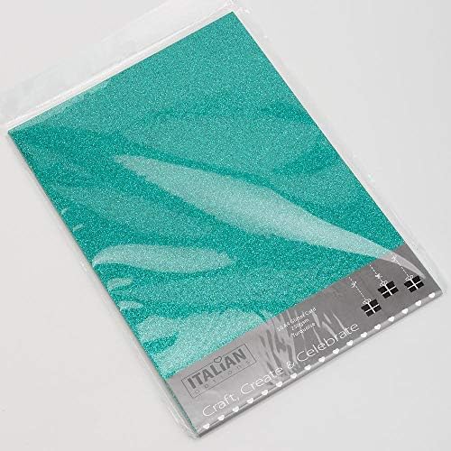 Italian Options 250GSM Non Shed Glitter Card Craft Paper 10 Sheets, A4 Size, Red
