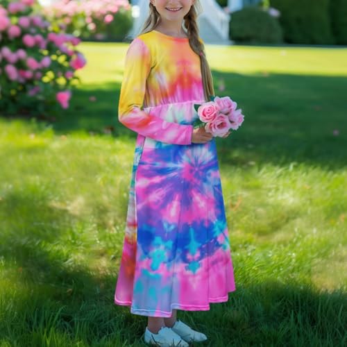 Long Sleeve Dress for Girls Kids Maxi Dresses Size 5-14 Years Old3