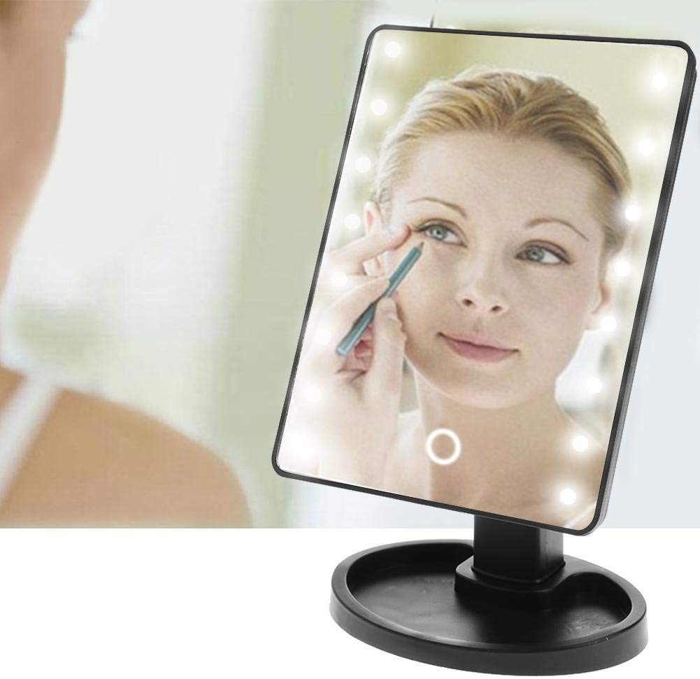 Tabletop LED Vanity Mirror || Touch Screen Cosmetic Mirror || Natural Daylight Shaving Cosmetic Beauty Makeup Travel Vanity Mirror With LED Lights-picture-54