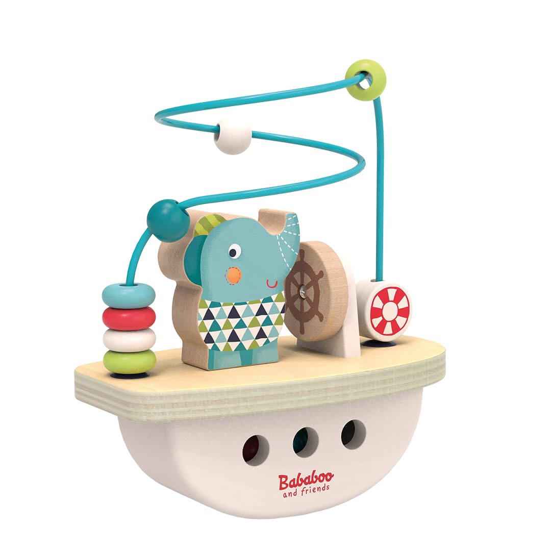 Lolo's Boat Bead Maze | 12+ Months | Size 6" x 3" x 6.5" | Fine Motor Skills |