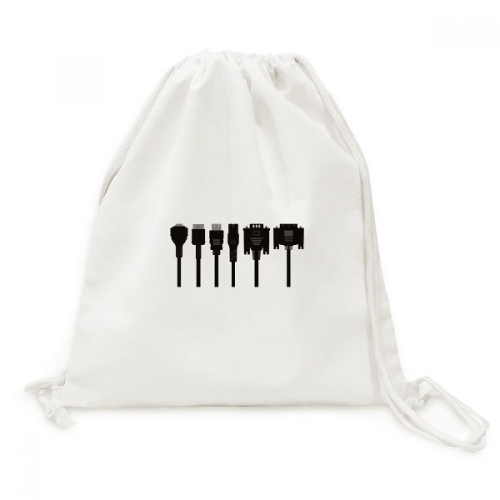 Câble Toile Drawstring Backpack avec prise de charge intégrée - 5