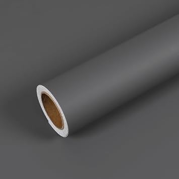 VEELIKE Thick Charcoal Grey Wallpaper Peel and Stick Dark Grey Contact Paper for Cabinets Countertops Furniture 15.7x354 Waterproof Self Adhesive Solid Color Vinyl Wallpaper for Bedroom Bathroom