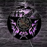 feuerwehr geschenkartikel einzigartiges design:Die exklusive Wanduhr wurde aus einem echten Vinyl gefertigt. Alle Vinyls, die für die Produktion der Schallplattenuhren verwendeten werden, sind gespielt und stellen, auf Grund der variierenden Titel, ein echtes Unikat dar