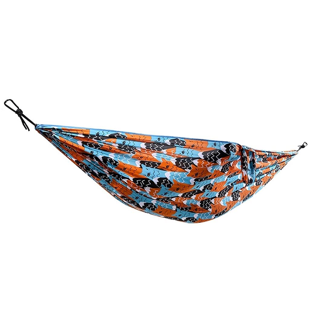 Podróżny hamak kempingowy Przenośne hamak na świeżym powietrzu, hamak przeciw kołowe do plecaka na biwakowe podwórko na podróż ogrodu plażę (Color : Oranje)