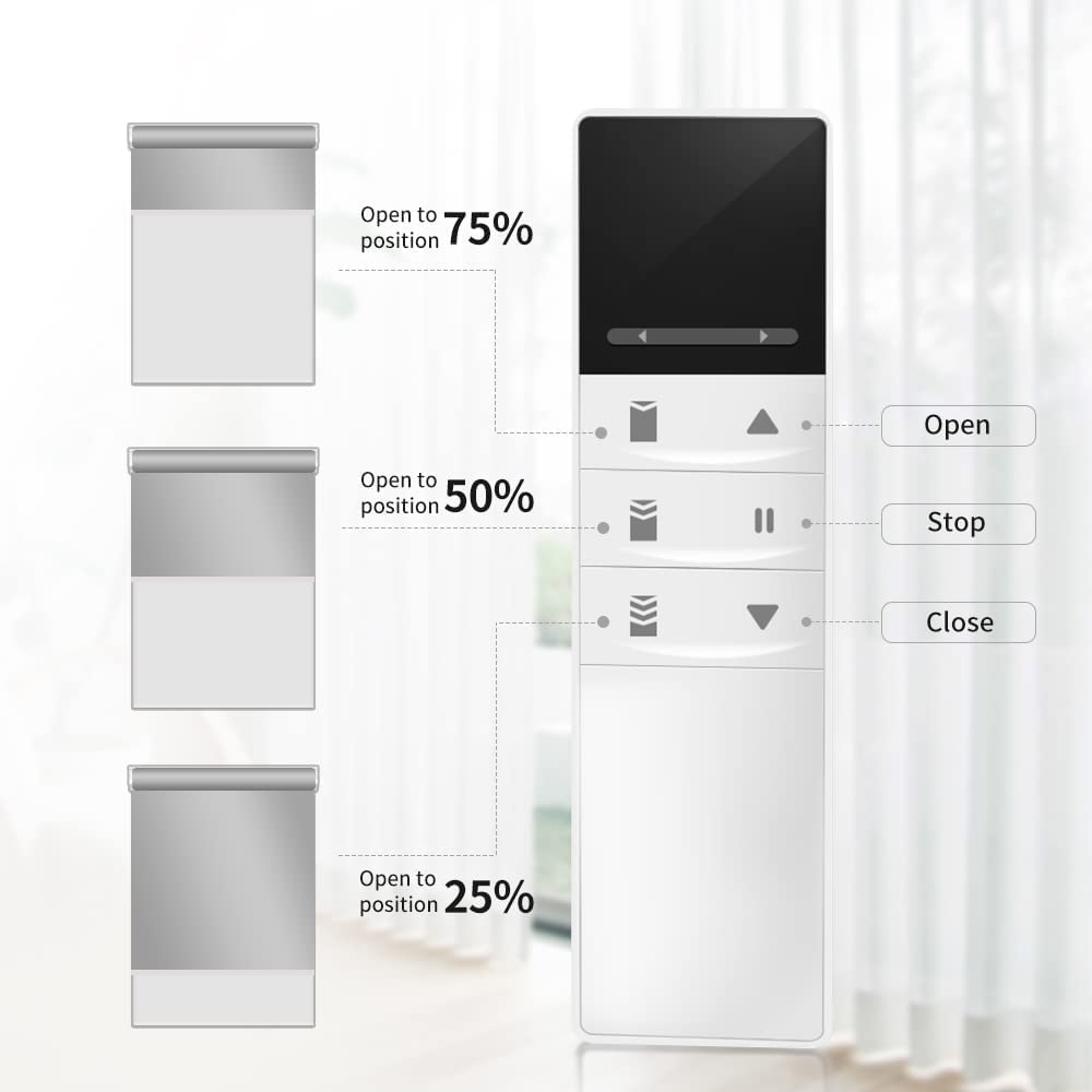 zemismart Kit motore tubolare per tende intelligenti fai da te Wifi, telecomando Echo Voice Tuya APP timer (per tubo da 38 mm, con telecomando a 6 canali)