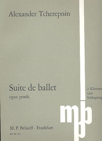 Suite de ballet: nach dem 2. Akt des Balletts "Chota Rostaveli". op. posth.. 2 Klaviere und Schlagzeug. Spielpartitur.