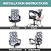 Melaluxe Office Chair Cover - Universal Stretch Desk Chair Cover, Computer Chair Slipcovers (Size: M) - Black