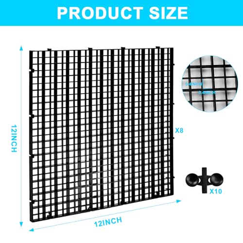 Image of 8PCS Aquarium Fish Tank Divider 12x12 Inch Aquarium Filter Bottom Divider Partition with 10PCS Sucker Clips for Fish Tank Organization