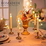Candlestick Holders Taper Candle Holders, Romadedi Gold Candle Stick Candle Holder for Table Centerpiece, Wedding Reception, Festive Christmas Mantel Decoration or Home Decor, Set of 2 - Image 4