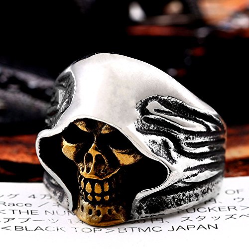 Image of Genuine Stainless Steel Ring Jewelry for Men Fashion Punk Biker Skull Rings