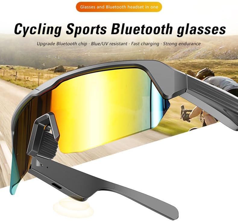 Smart Bluetooth Glasses for Men & Women, Polarized Sunglasses with Open Ear Bluetooth Speaker & Built-in Mic, UV Protection Sports Glasses for Cycling, Running, Outdoor Activities - Image 2