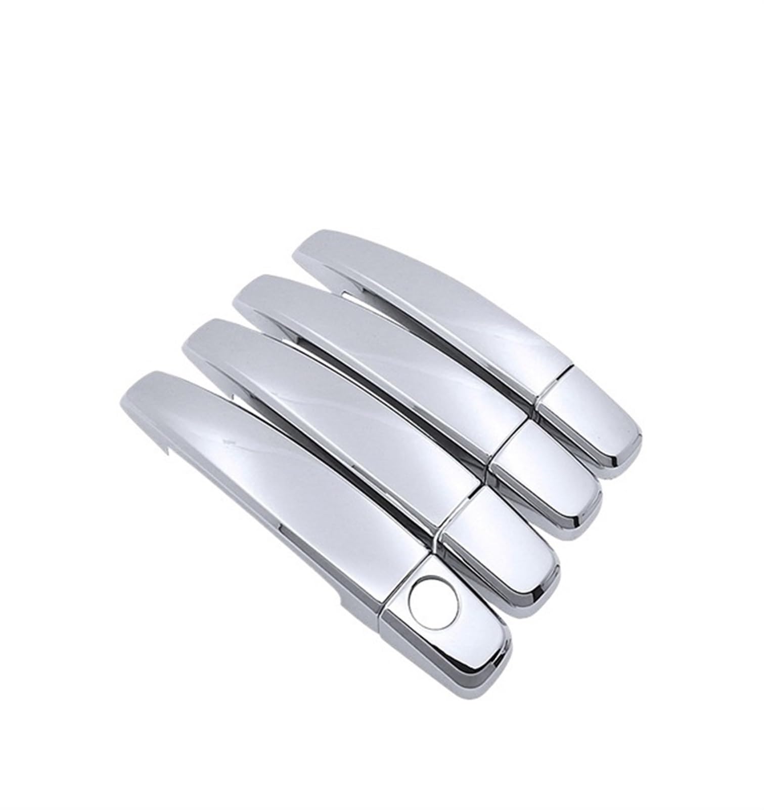 Lzbzhb Metallic Silver Car Exterior Outsidedoor Handle For Opel For Vauxhall For Mokka X J13 2012~2019 Chrome Car Door Handle Cover Trim Chromium Styling Coration Exterior Parts(Metallic Silver)