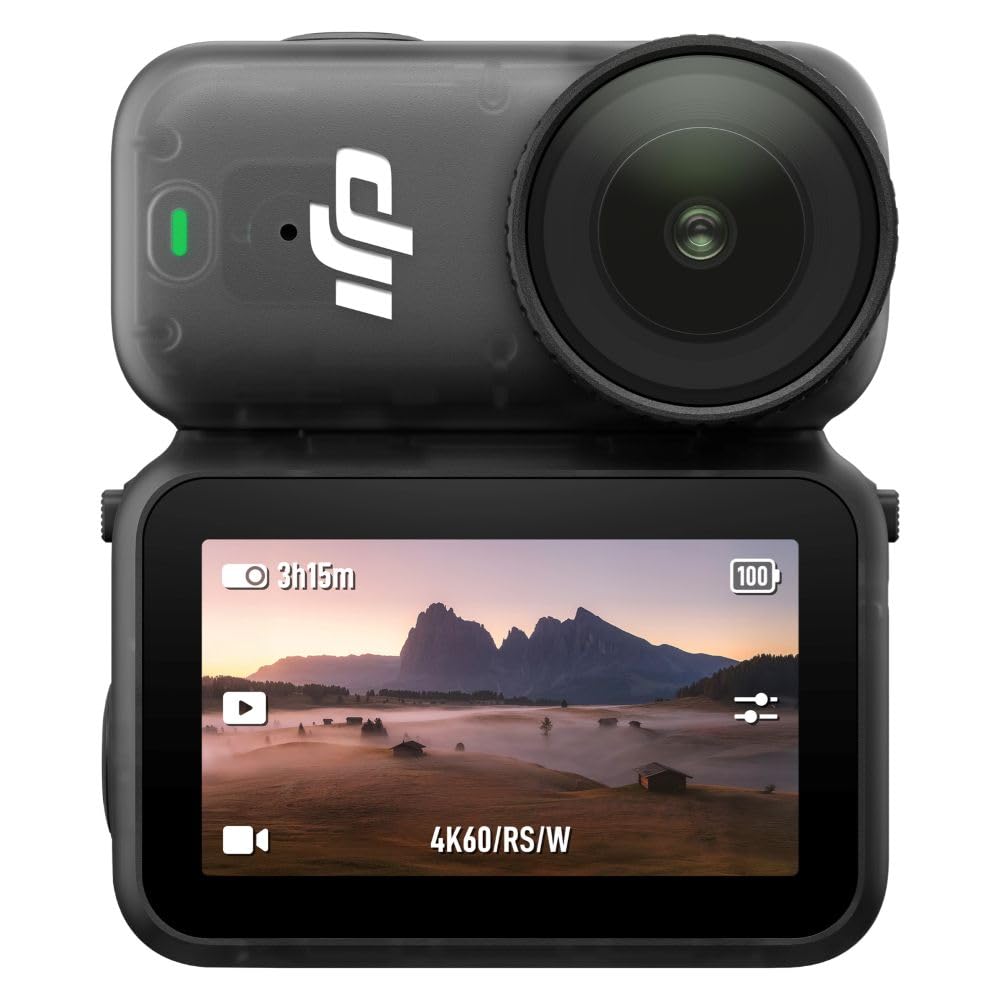 DJI Osmo Nano Standard Combo (64GB) - Small 4K/60fps Vlogging Camera with a 1/1.3″ Sensor, 143° Wide FOV Video, 200-Min Recording, Swift Content Transfer, Magnetic POV Cam 4K for Sports, Vlog