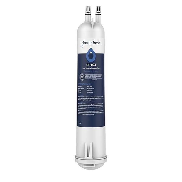 GLACIER FRESH EDR3RXD1 Refrigerator Water Filter, Compatible with 4396841, KAD3RXD1, WHR3RXD1, 4396841, 4396710, Filter 3, 46-9083,46-9030, 9030, 9083 Refrigerator Water Filter, 1 Pack