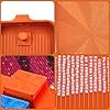 3D Printed Diamond Art Painting Tray with Lid Colorful Rhinestone Tray Organizer Stackable for DIY Crafts Nail Dotting Tools (Orange) #4