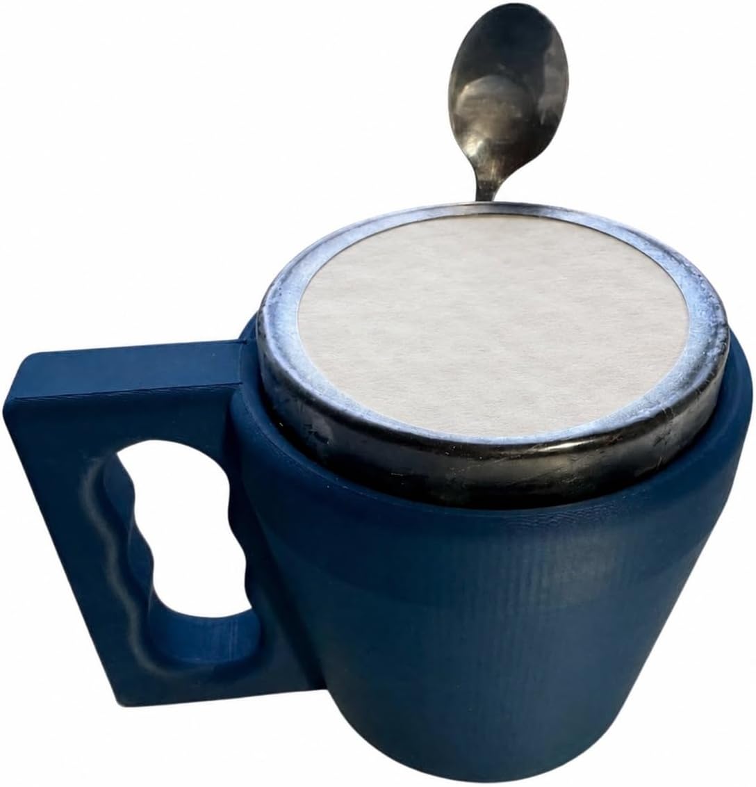Ice Cream Pint Holder with Ergonomic Handle and Spoon Slot – No More Cold Hands or Mess – Fits Standard 16oz Pints – Colorful and Functional – Push-Up Base for Easy Removal (Glow in the Dark)