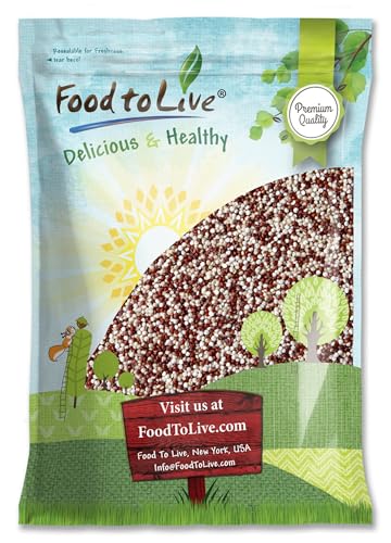 Food to Live Organic Raw White and Red Quinoa Blend,