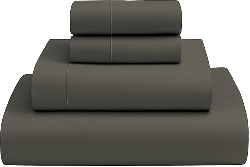 Miniatura 1 de MyGiza Sheets - Juego de sábanas de algodón Giza de primera calidad, tamaño split king, individual, matrimonial, king y queen, set de 4 unidades.