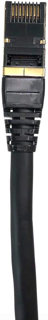 Micro Connectors 50 Feet Cat8 SFTP RJ45 Patch 26AWG Cable (Black) (E12-050B)