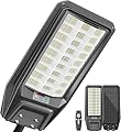 Jadisi Solar Street Lights Outdoor Dusk to Dawn, 9800W Solar Powered Street Light Waterproof with Remote Control Motion Sensor Commercial Parking Lot Light for Garden, Baseball Yard