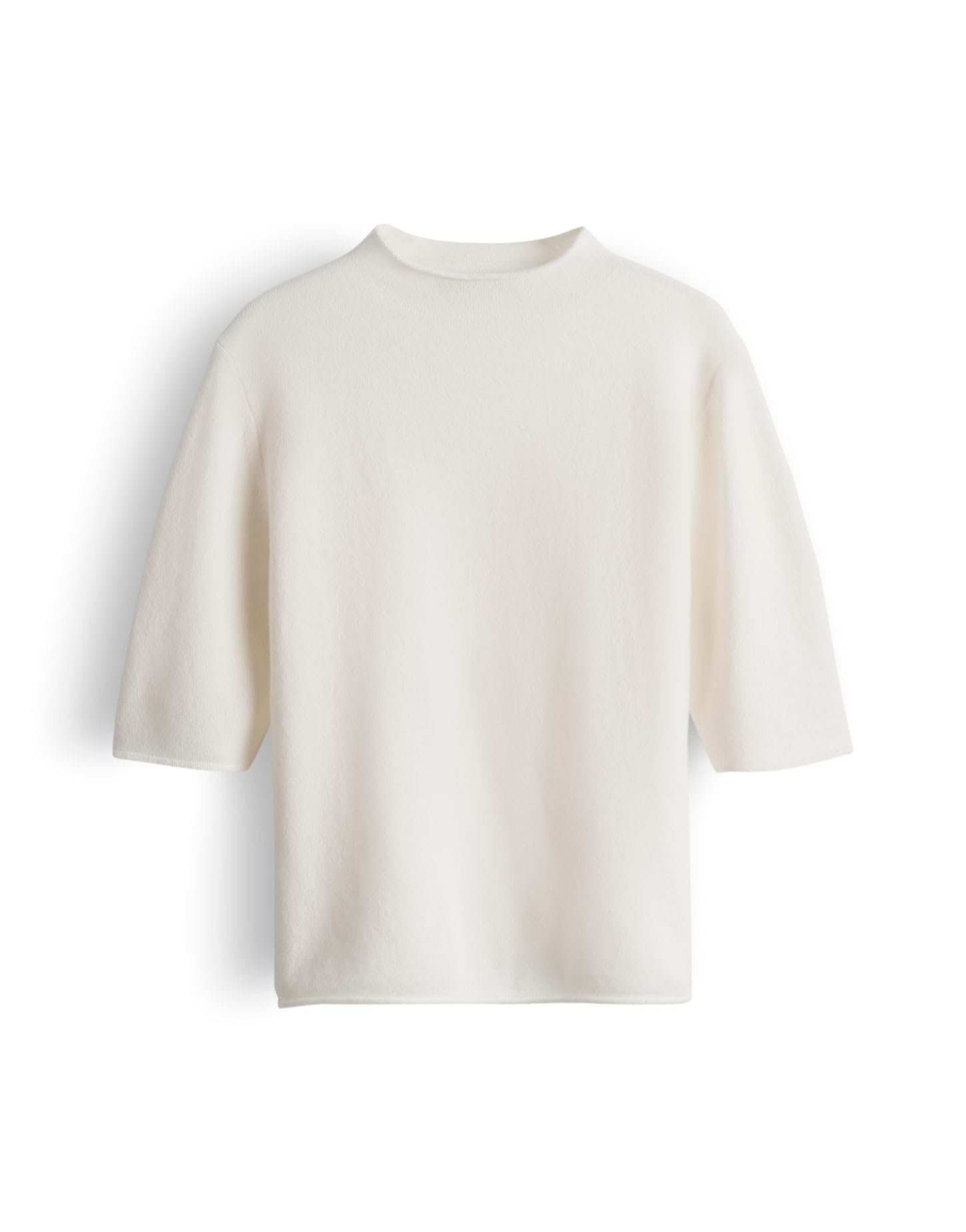 someday Damen Pullover | TUMEA Regular Kurzarmpullover aus Reiner Wolle