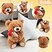 Imagen de Aurihxus Oso de peluche con rosa y gorro, 30 cm