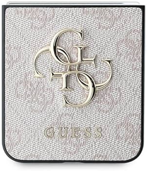 Coque pour Samsung Galaxy Z Flip6 - Guess Leather 4G Logo Métal (GUHCZZF64GMGBR) - Marron - Téléphonie
