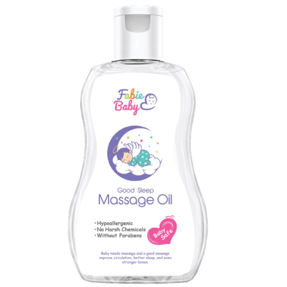 Fabie Baby Good Sleep Massage Oil – 200 ml | Enriched with Grape Seed, Pomegranate, Chamomile & Sunflower Oils | No Mineral Oil, Parabens or Harsh Chemicals – Hypoallergenic-image-10