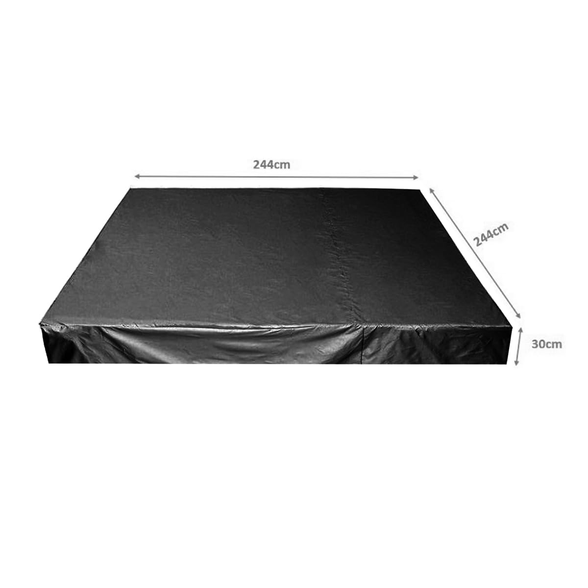 Alide Housse de protection pour jacuzzi, imperméable et anti-poussière, protection solaire pour extérieur, carrée, pour source chaude, pour l'hiver, pour piscine, spa, noire