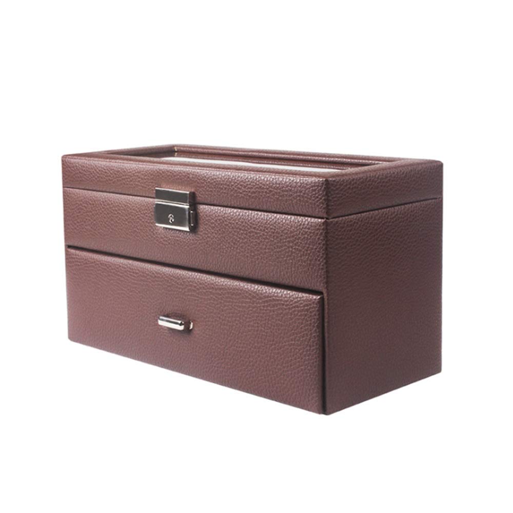 Scatole per Orologi Scatola porta orologi in legno marrone, scatola da 10 pezzi, decorativa banco per il Compleanno di Natale