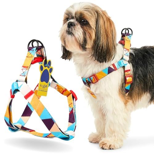 Image of A+a Pets' Step in Harness for Dogs, Cats | Soft Premium Waterproof (Abstract, S)