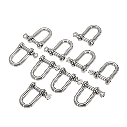 Fivela, Andoer 10 PCS forma de U âncora manilha para exterior corda paracord pulseira fivela de aço