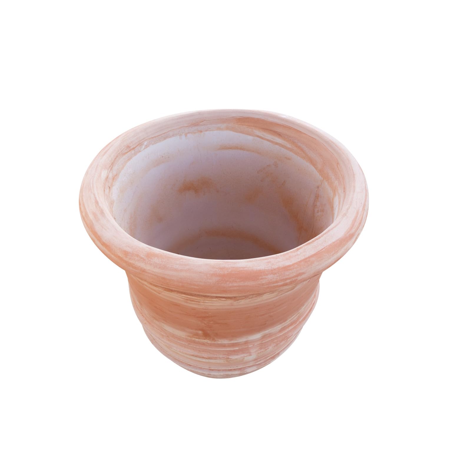 Biscottini Vase en terre cuite Toscane 50 x 44 x 50 cm - Grands pots en terre cuite pour l'extérieur et l'intérieur - Grand vase d'extérieur Made in Italy
