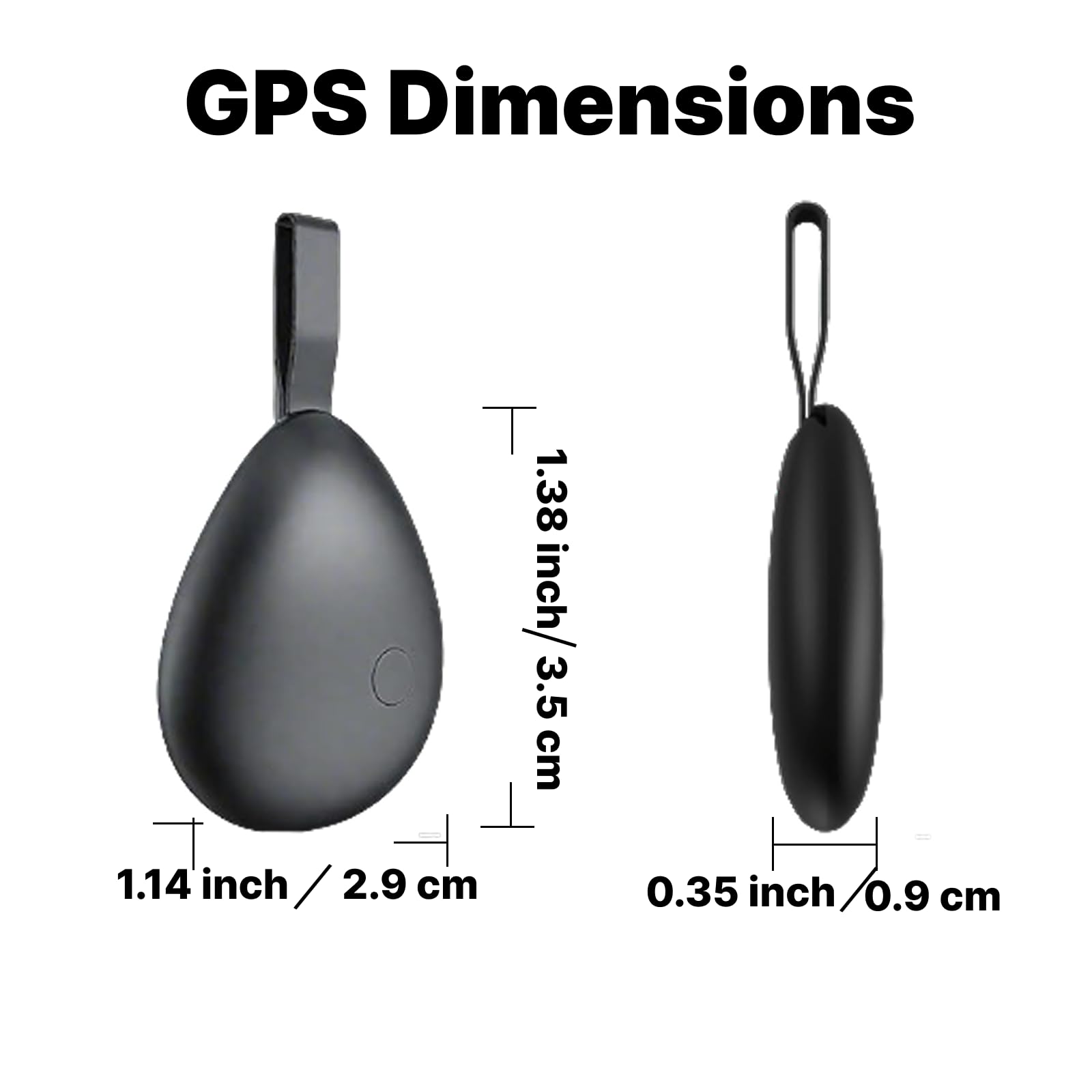 Localizzatore GPS per veicoli, mini dispositivo di localizzazione per veicoli, dispositivo di localizzazione auto nascosto senza abbonamento Lavora con Find My (solo iOS), Trova chiavi, per bambini