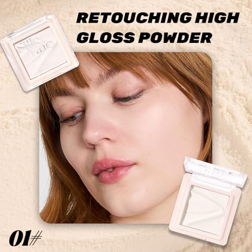 Image of Contour & Highlighter Palette - Nude Pink Beige White Clear Natural Brightening, Non-Cakey Satin Finish for Flawless Sculpting (01# Milk Rice White)