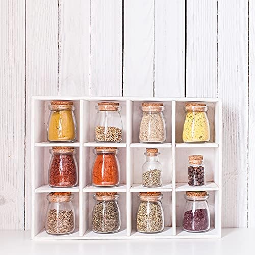 Danmu Art 6Pcs 200ml Yogurt Pudding Glass Storage Jars with Cork Stoppers Small Glass Favor Jar Milk Glass Bottles