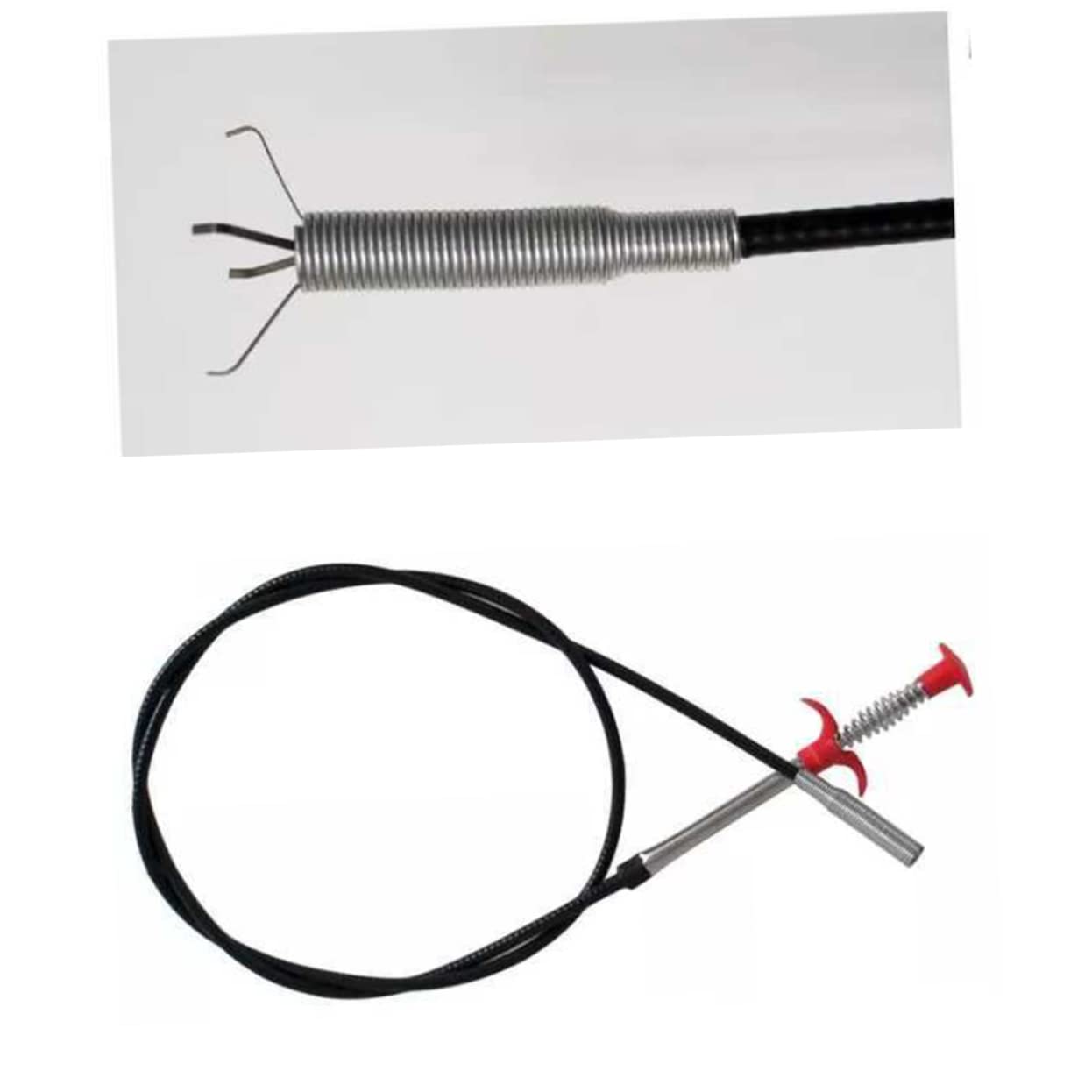 WOONEKY Sewer Clip Device 4 Claw Pickers Drain Declogger Tool Pipeline Hook for Hair 60cm Length Easy to Use for Sewer Cleaning