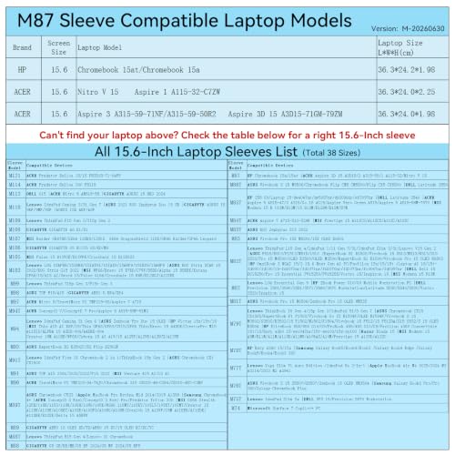 Image of Smatree M87 Hard Protective 15.6 inch Laptop Sleeve Case for HP /ACER | Compatible for HP Chromebook 15at /15a, for ACER Aspire 3D 15 /Aspire 1 /3, for Nitro V 15 (X8281)