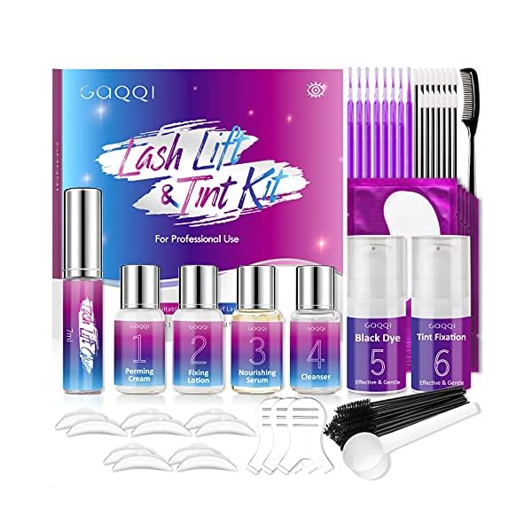 GAQQI-Lash-Lift-and-Tint-Kit-2-in-1-Eyelash-Perm-Kit-and-Black-Tint-Dye-Kit-72PC-Semi-Permanent-Curling-Set-for-Professional-Salon-Use GAQQI Lash Lift and Tint Kit, 2 in 1 Eyelash Perm Kit and Black Tint Dye Kit, 72PC Semi Permanent Curling Set for…