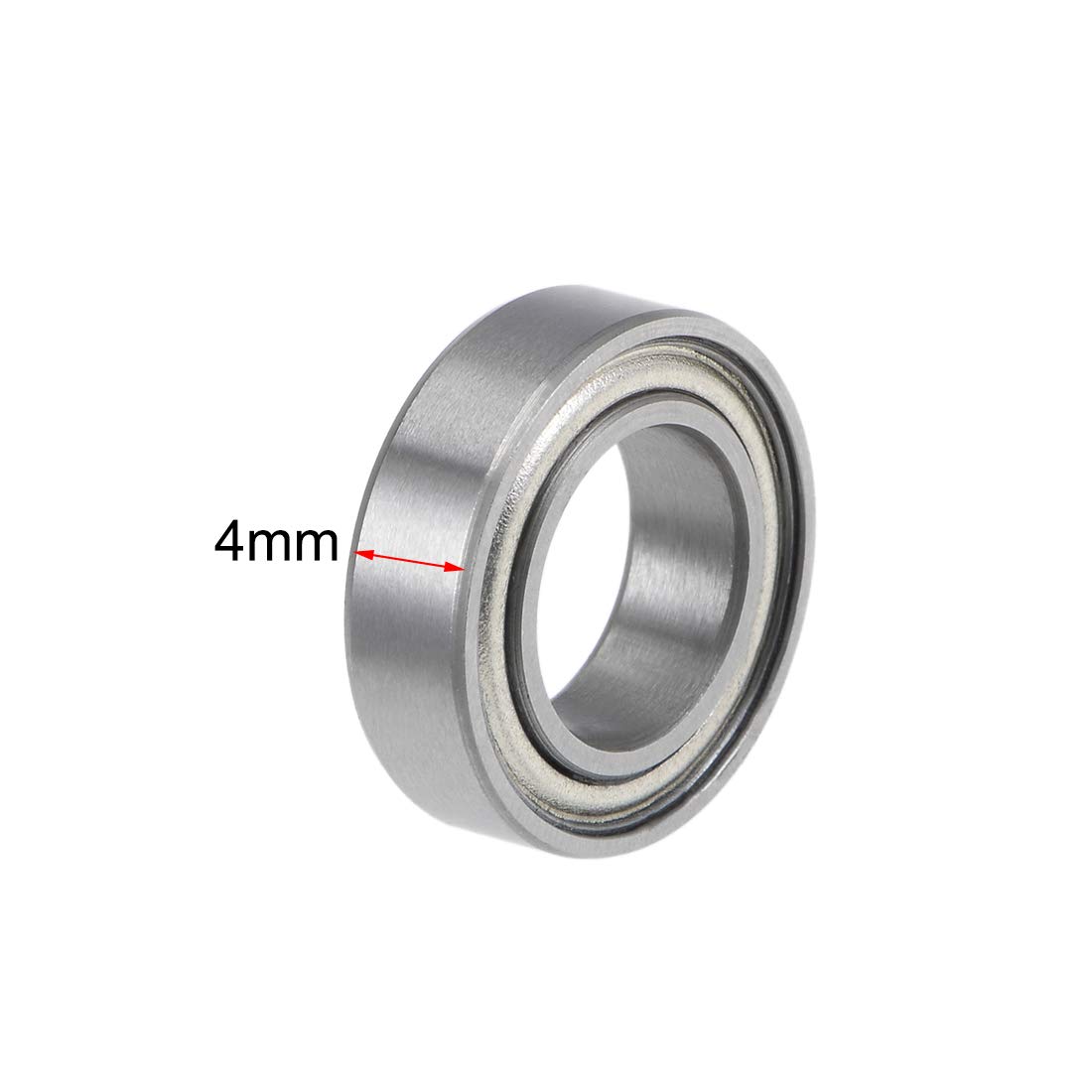 sourcing map 5 sztuk Łożysko kulkowe zwykłe MR148ZZ średnica wewnętrzna 8 mm 14 mm średnica zewnętrzna 4 mm otwór podwójnie ekranowana stal chromowana Z2
