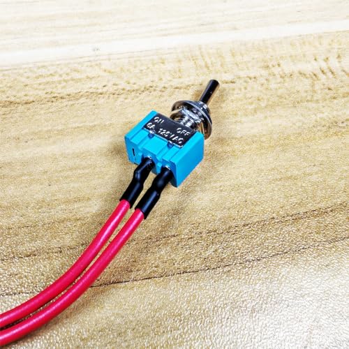 Gebildet 8pcs SPST Prewired Mini Toggle Switch, 2 Ports 2 Positions, Miniature ON/OFF Switch, 6A/125VAC, 3A/250VAC - Image 4