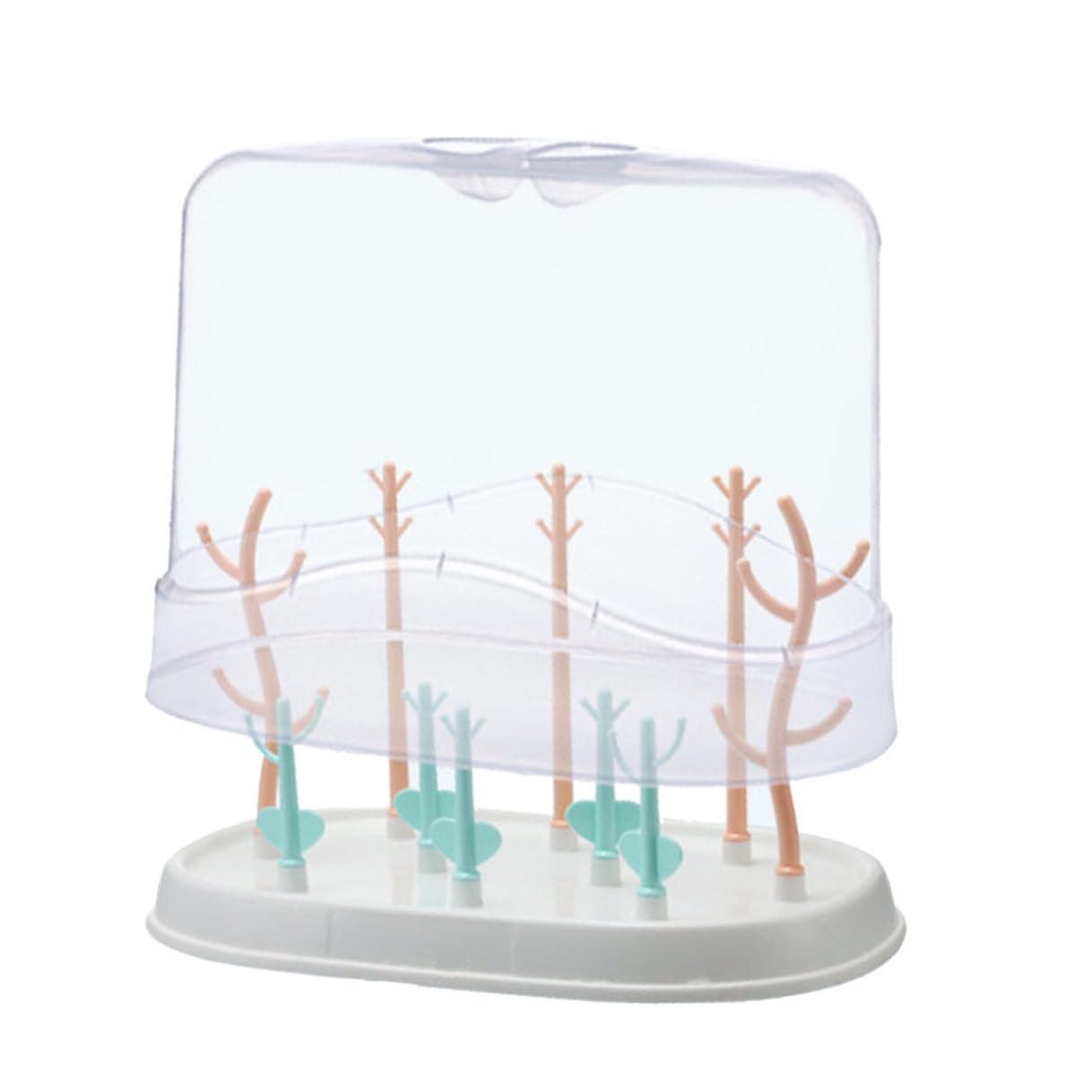 Support pour Biberon Multifonction à Branches, Séchoir PP, avec Couvercle