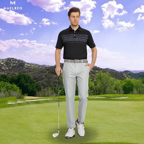 Image of M MAELREG Golf Pants Men Quick Dry - 30 inch /32 inch /34 inch Stretch Lightweight 5 Pockets Water-Resistant Casual Mens Dress Pants