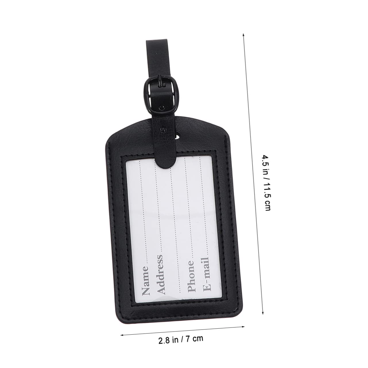VALICLUD 15stücke Kreative Pu Gepäckanhänger Für Koffer Langlebige Und Elegante Id Labels Schwarz Leicht Zu Erkennen Am Flughafen Wiederverwendbar Und Praktisch